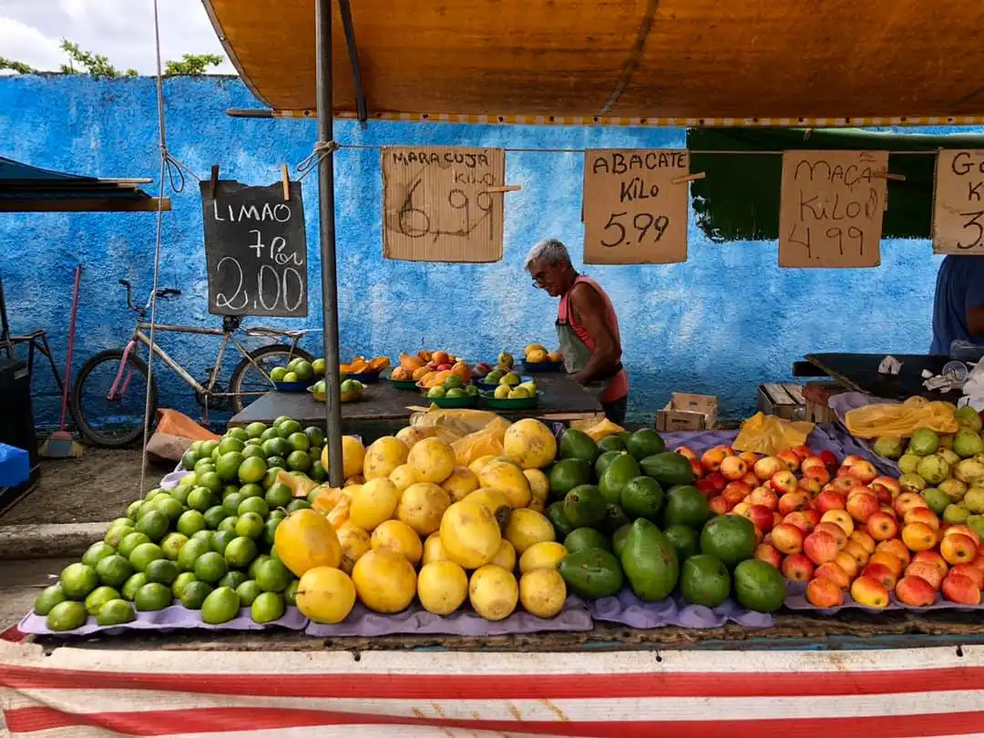 Brazilian open-air produce market