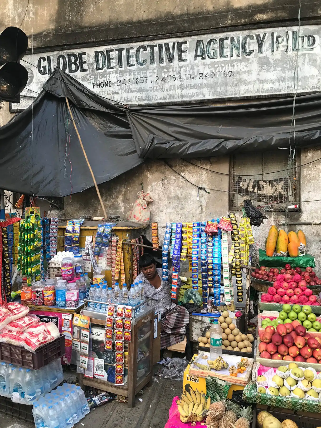 Open-air market in Calcutta