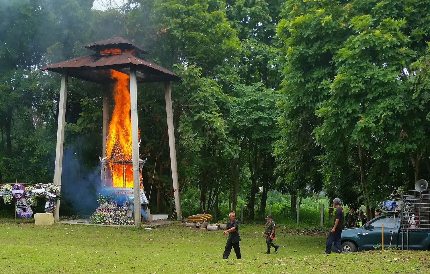 A cremation ceremony in Thailand